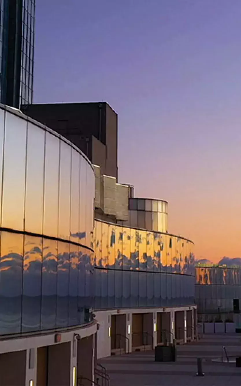 Ocean Casino exterior at sunset