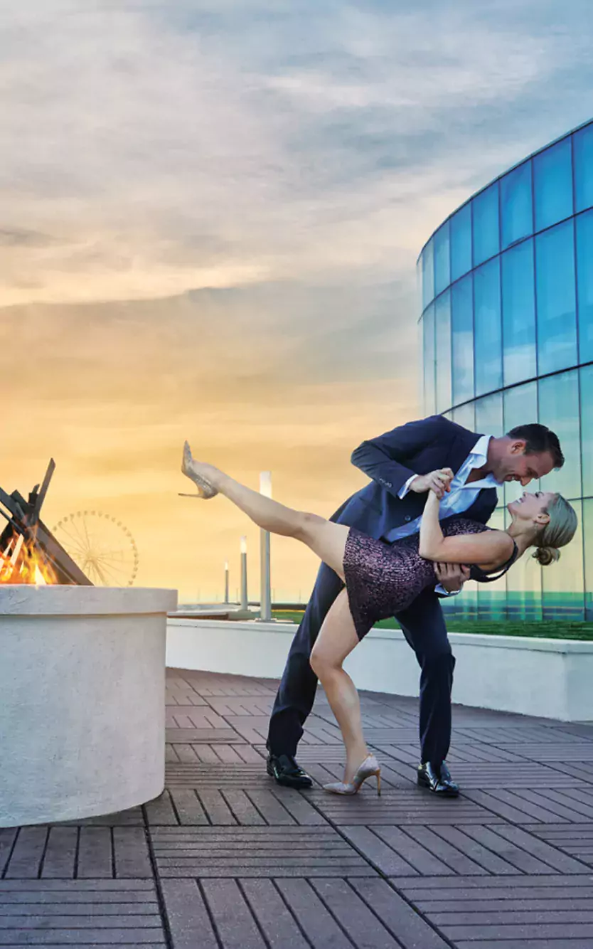Couple dancing in The Park at Ocean Casino Resort Atlantic City