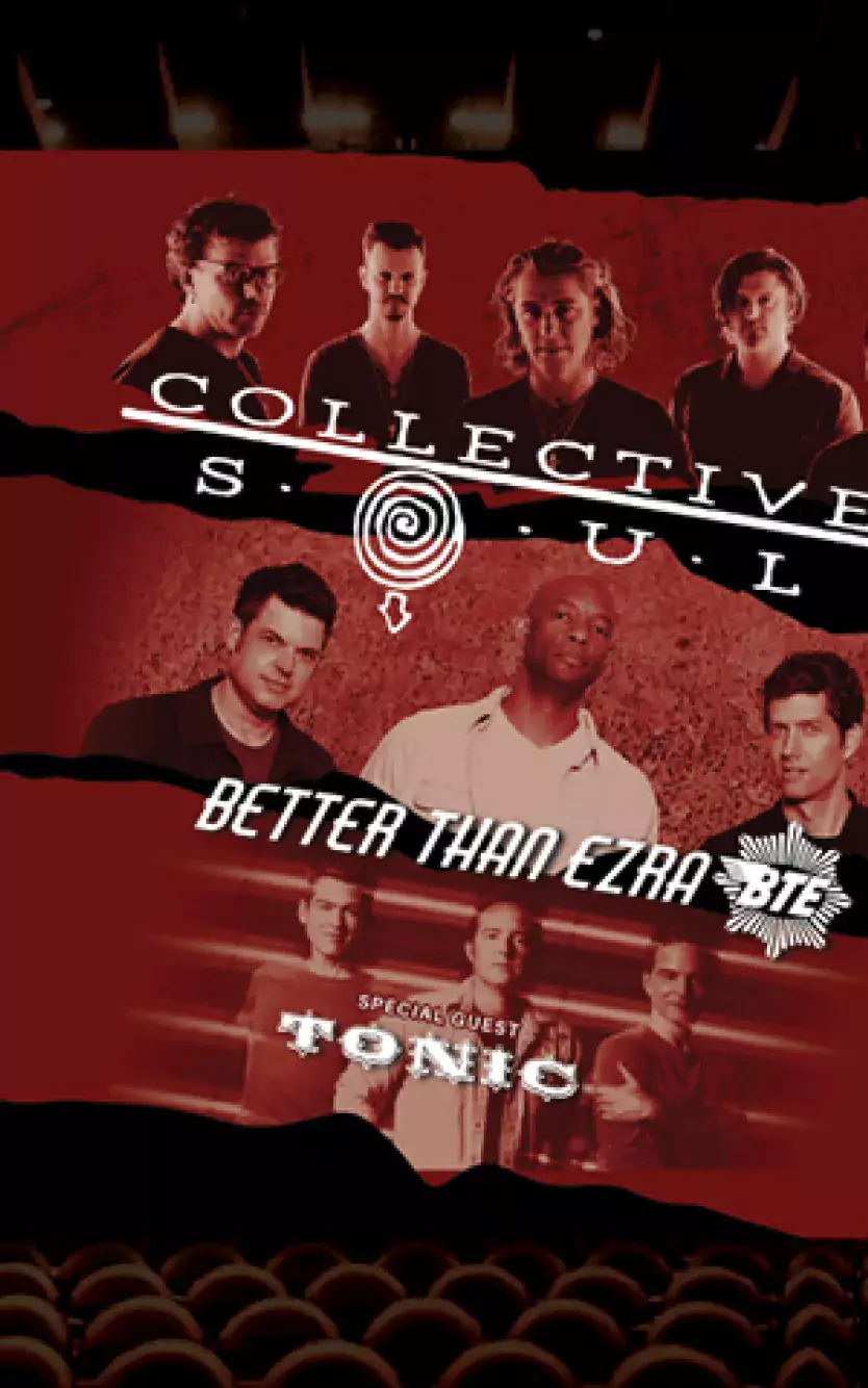Band graphic for Collective Soul performing at Ovation Hall
