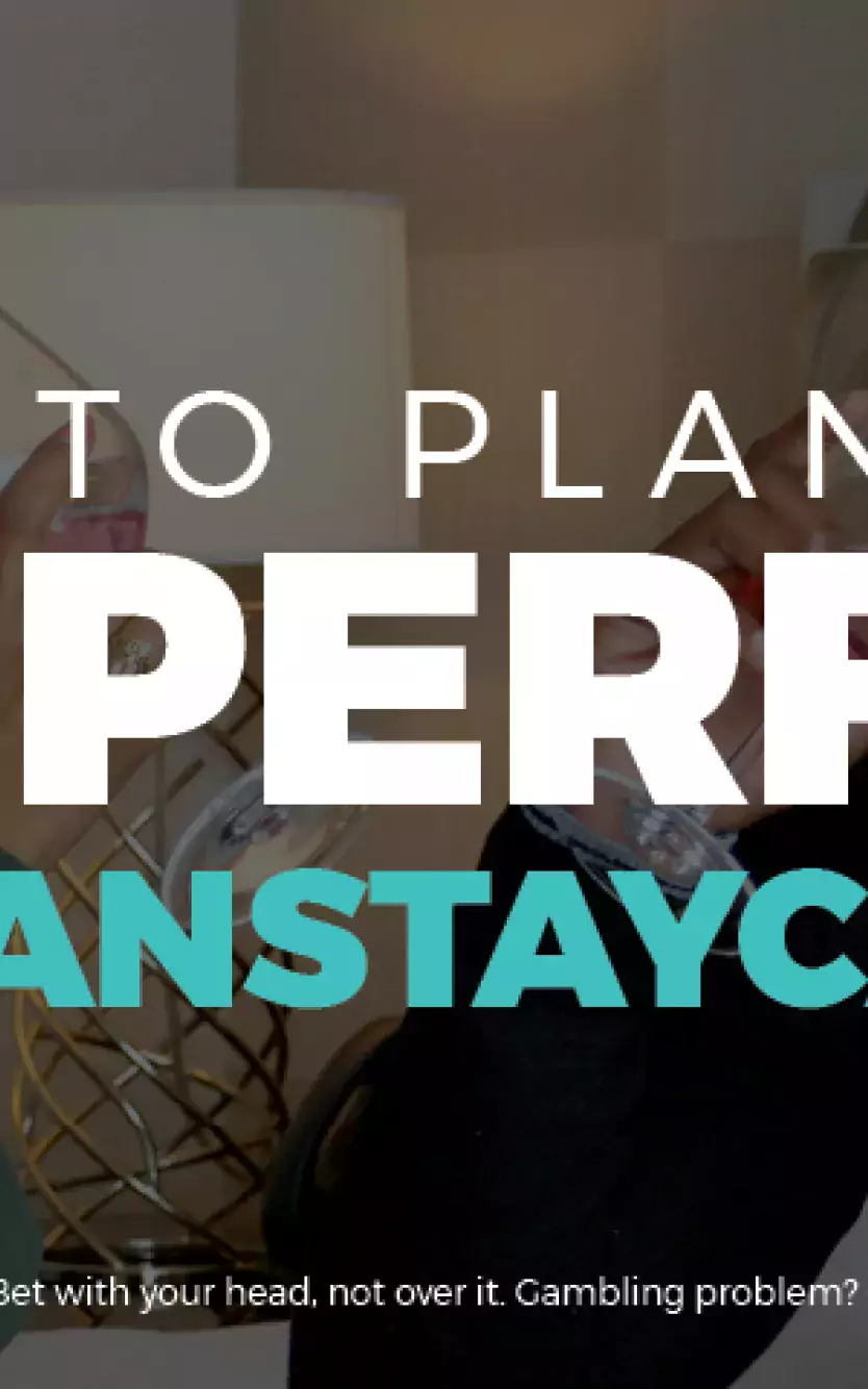 A couple and overlayed text saying "How to Plan the Perfect Staycation"